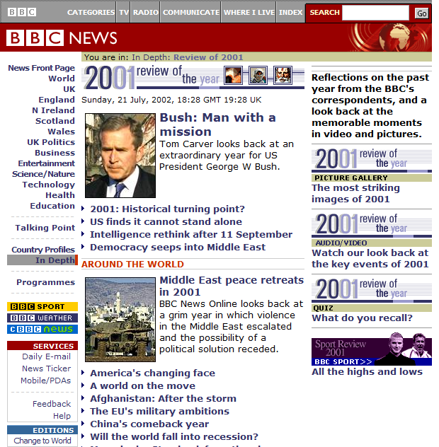 BBC News 2001