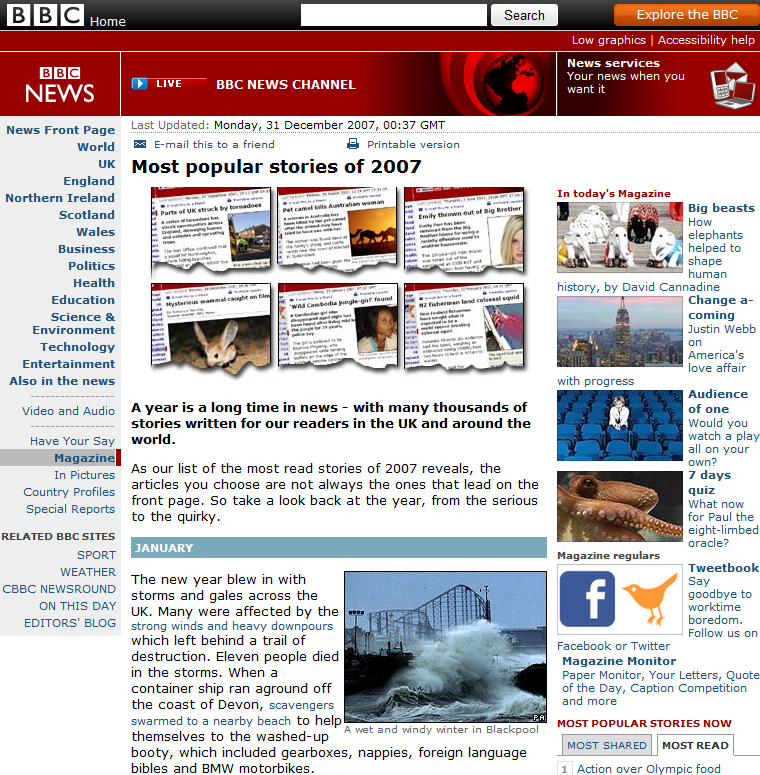 BBC News 2007